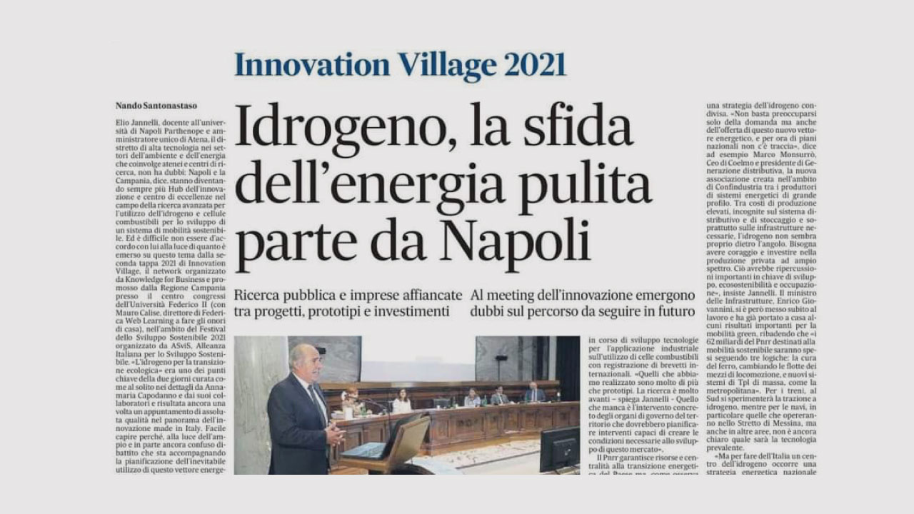Idrogeno, la sfida dell'energia pulita parte da Napoli